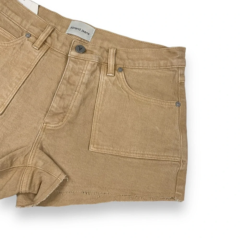 Abrand‎ Shorts Womens Size 26 Brown Denim Cut Off 99 Baggy Revolve NWT